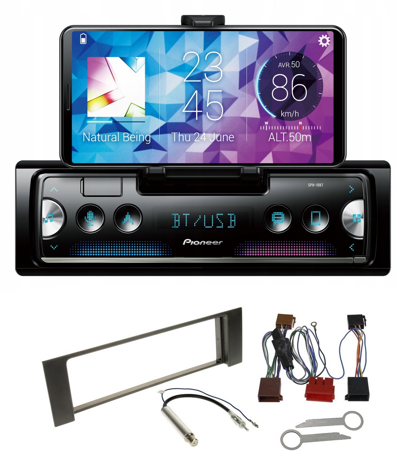 Pioneer SPH-10BT Rádio Bluetooth Usb Audi A4 B6