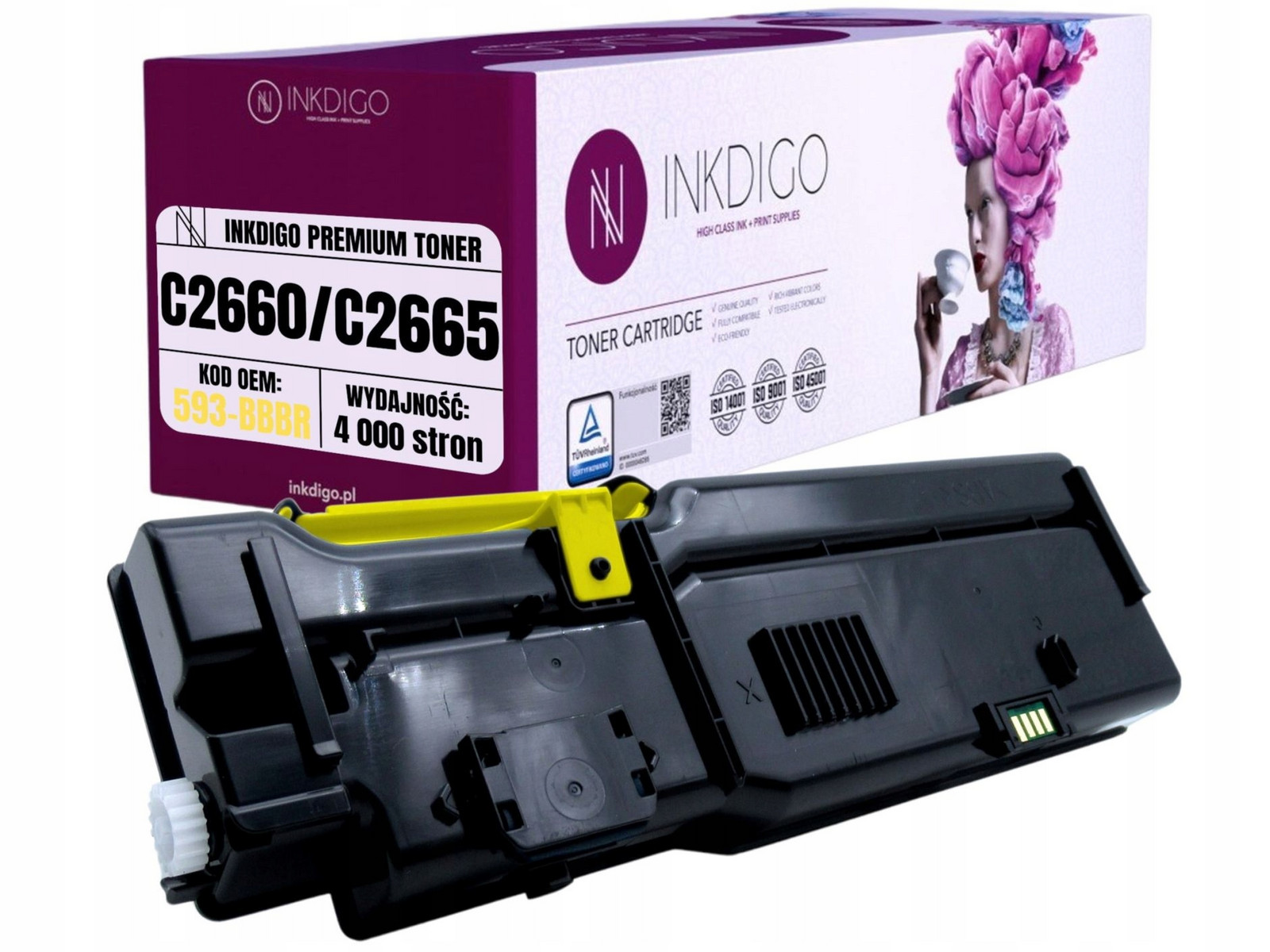 Toner náhradní 593-BBBR pro tiskárny pro Dell C2660dn C2665dnf