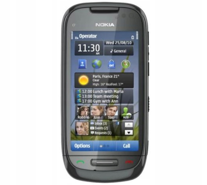 fab. nová Nokia C7-00 Black Gps 256MB/1GB Nfc