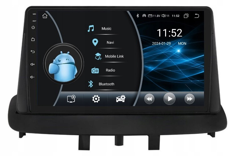 Rádio 2DIN Navigace Android Renault Megane 2 II 2/32 Gb Dsp Carplay Lte