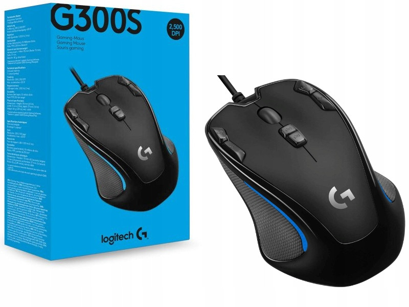 Optická myš pro hry Logitech G300s G300 S Podsvícená 2500 dpi