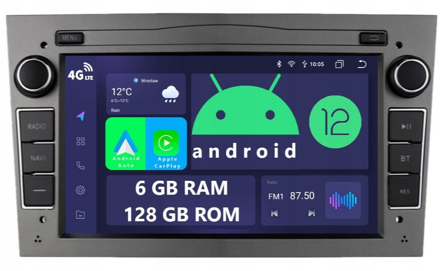 Radio 2DIN Navigace Android Opel Combo Tigra Vivaro 6 Gb Dsp Carplay Lte