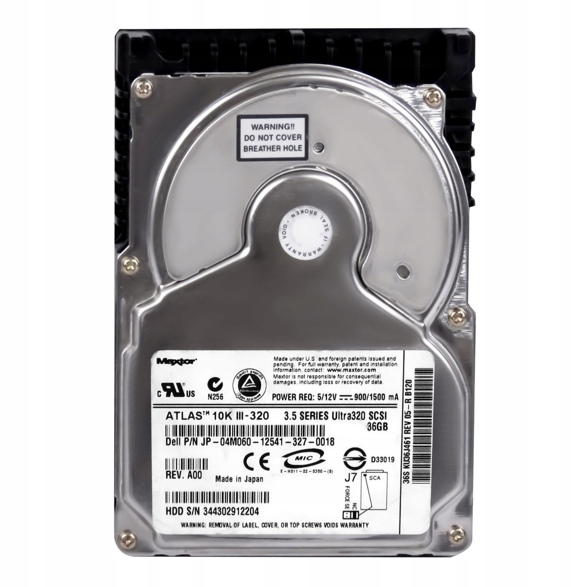 Dell 04M060 36GB 10K 8MB Scsi U320 3,5'' KU36J461