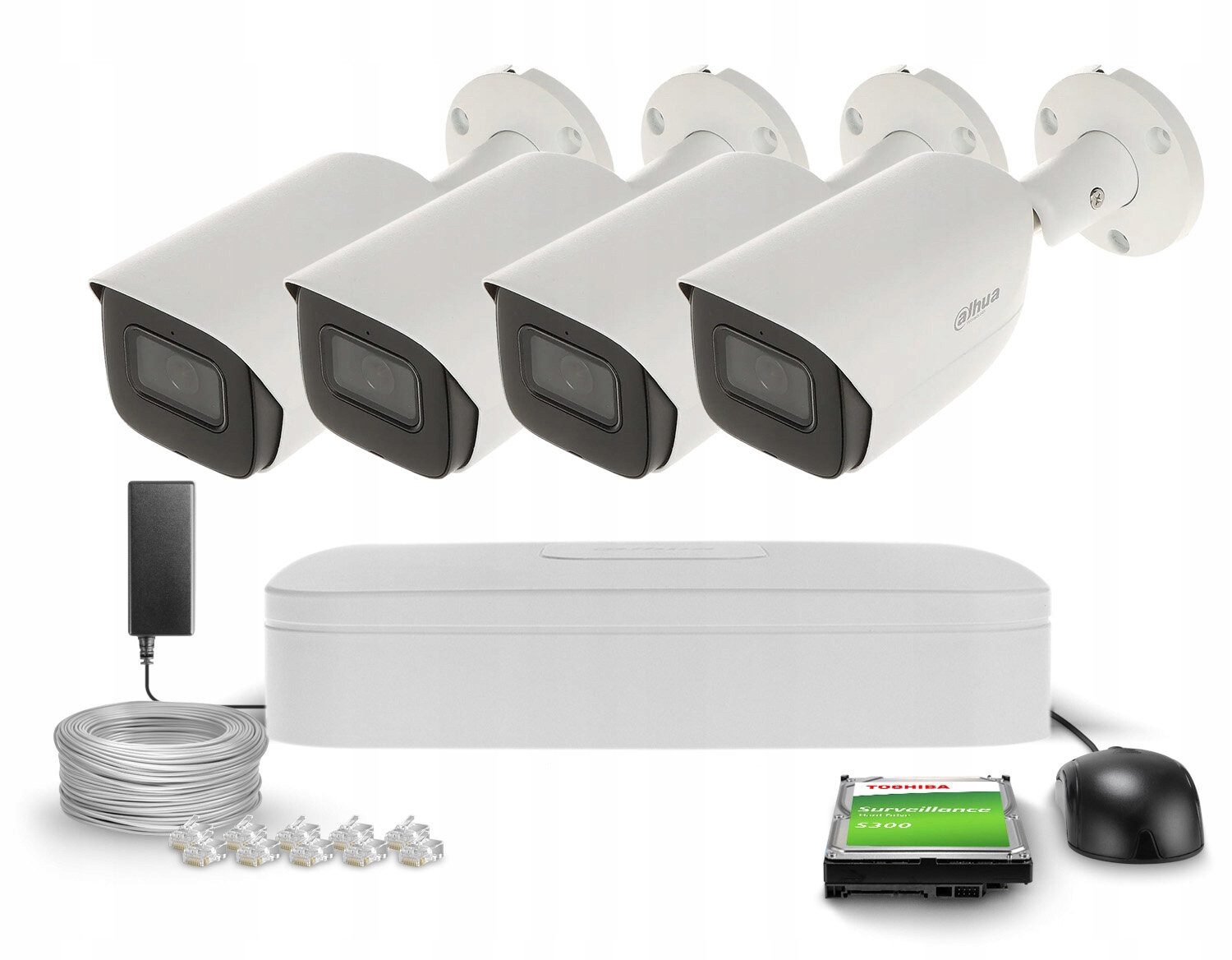 Monitorovací sada 4x IPC-HFW3842E-AS-0280B Detekce Aplikace Dahua