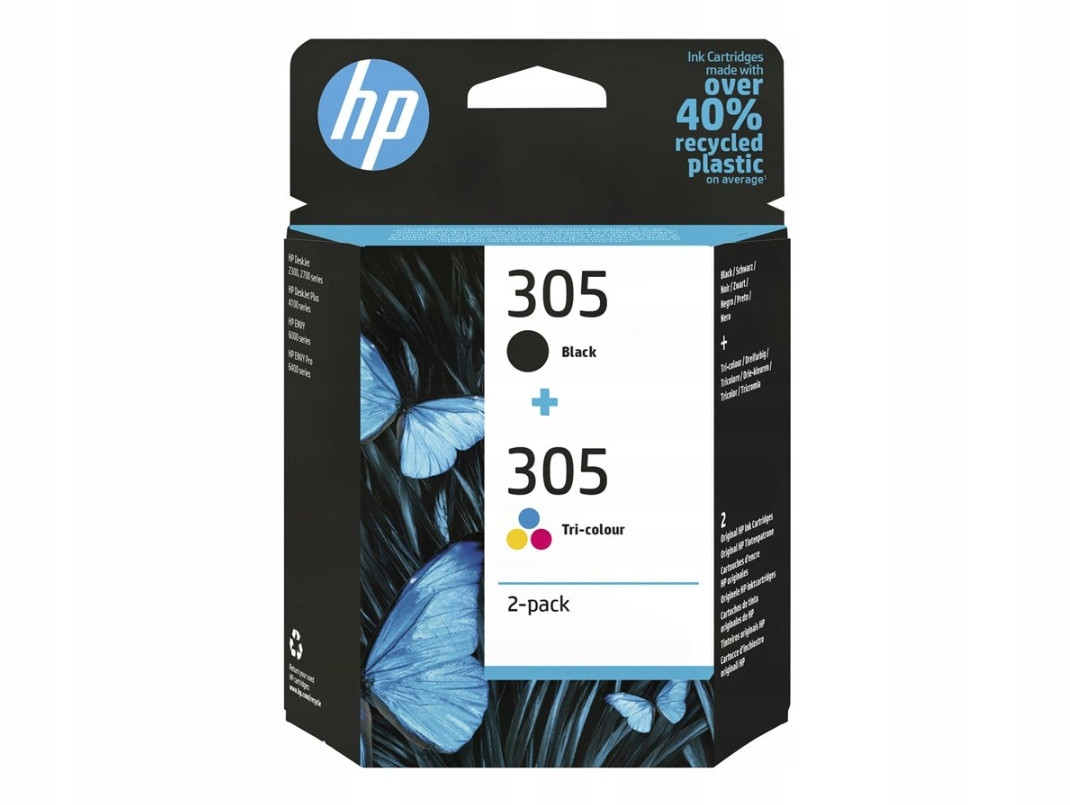 Hp 305 Sada Inkousty Originální 6ZD17AE Sada Inkoustů Barevná Černá