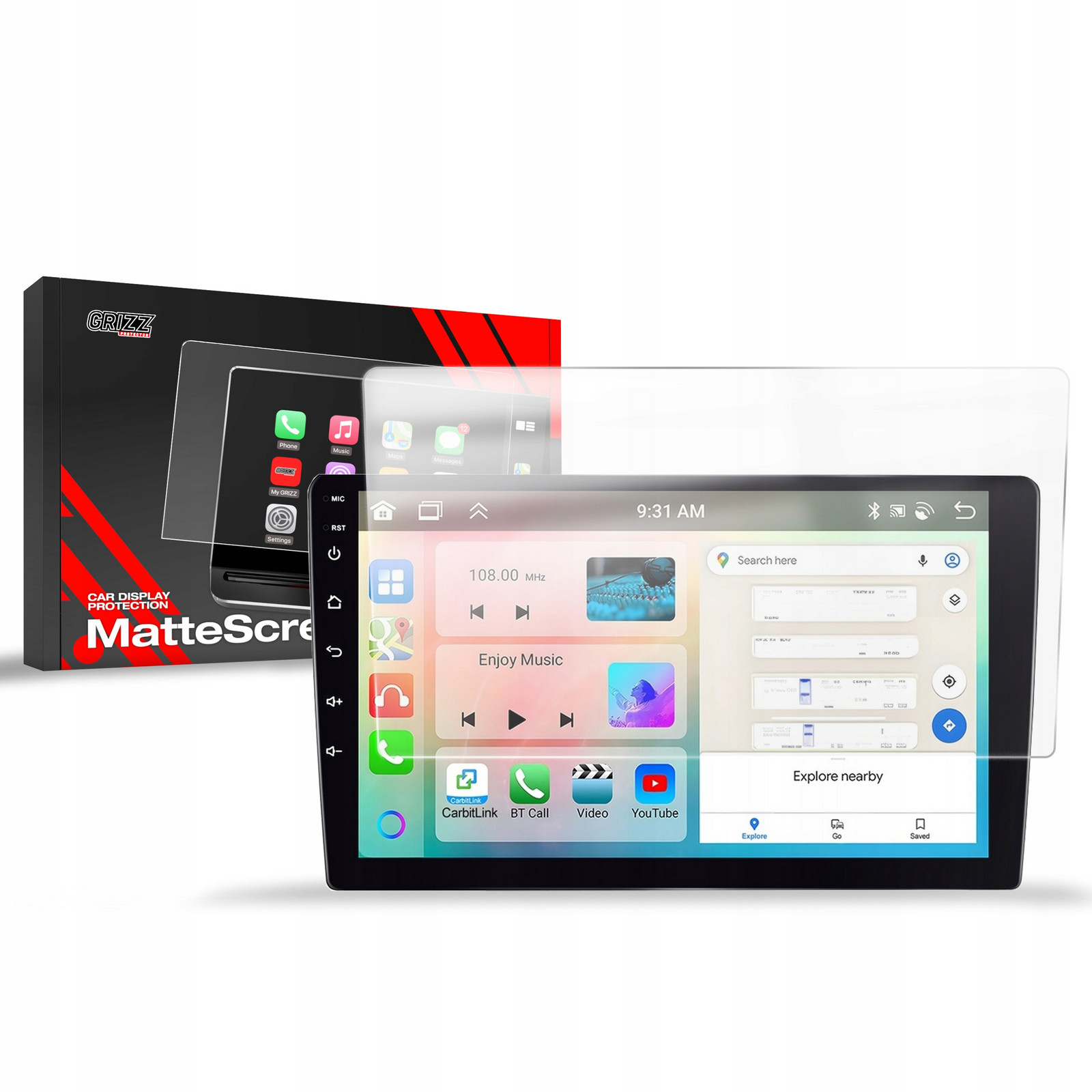 Fólie Matná pro Android Radio Allnoel A3454 10