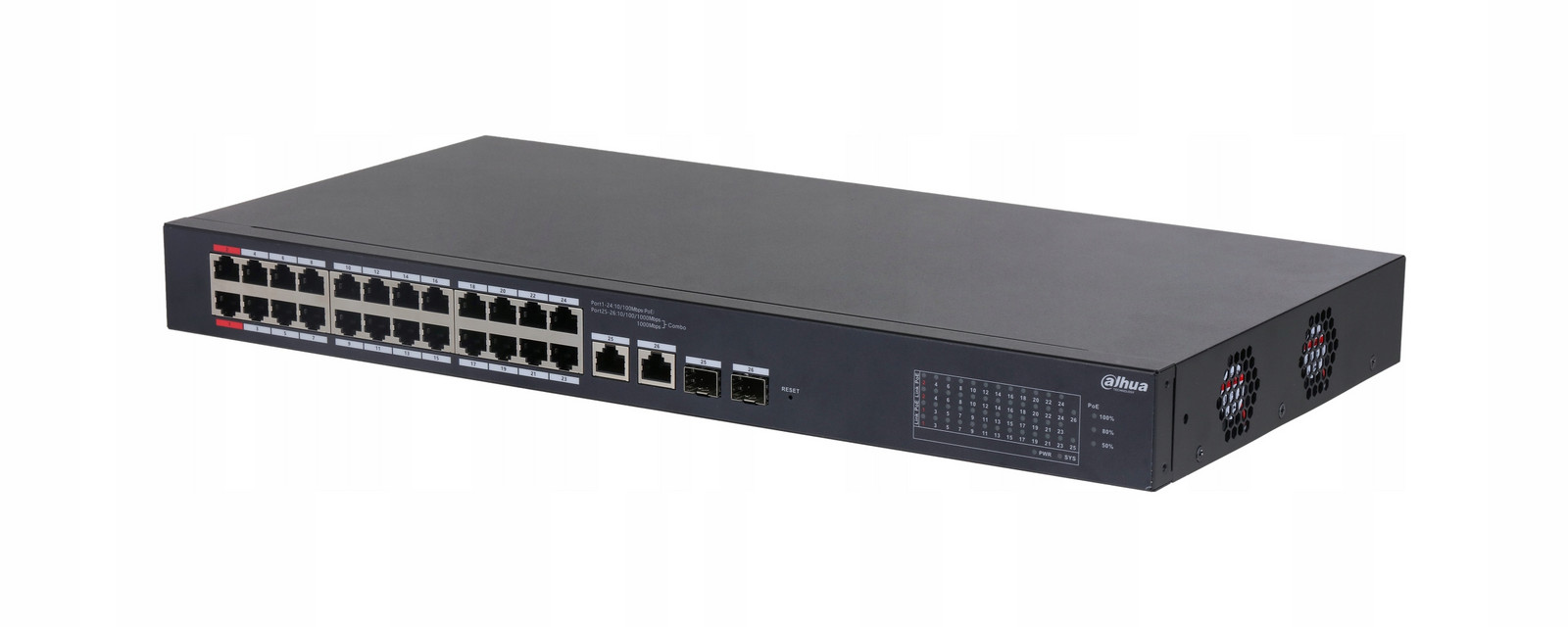 Switch Poe CS4226-24ET-240 24PORTOVÝ Sfp Dahua