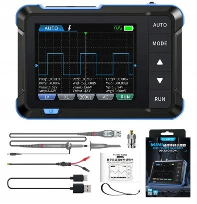 DSO153 mini osciloskop s generátorem 1MHz 5MSa/s sonda adaptér Fnirsi