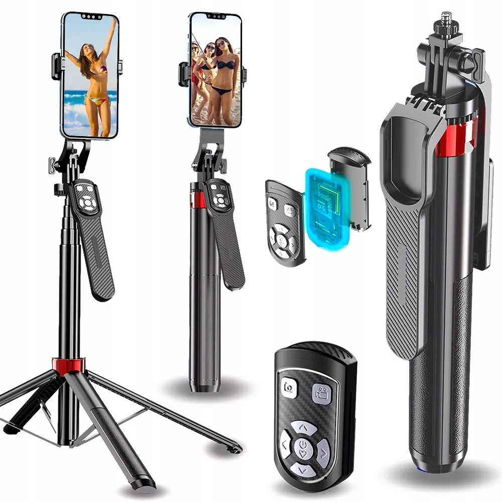 Selfie tyč tripod stativ bluetooth dálkové ovládání pro telefon smartphonu