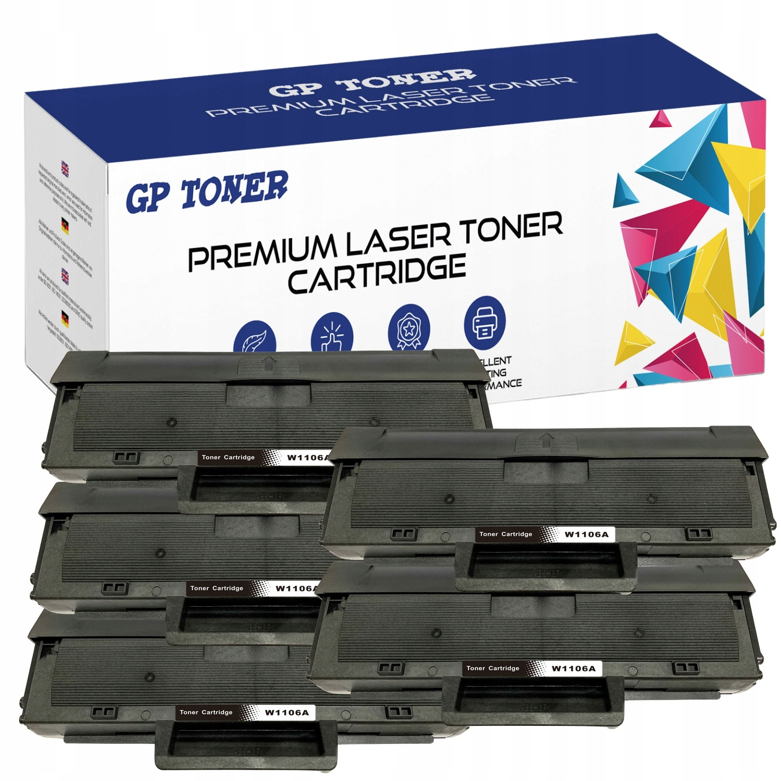 5x XL toner pro Hp W1106A 106A Laser 107a 107w Mfp 135w 135wg 137fnw s Čipem
