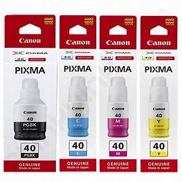 Inkoustové Náplně Canon GI-40 GI40 Cmyk sada 4 barev originální