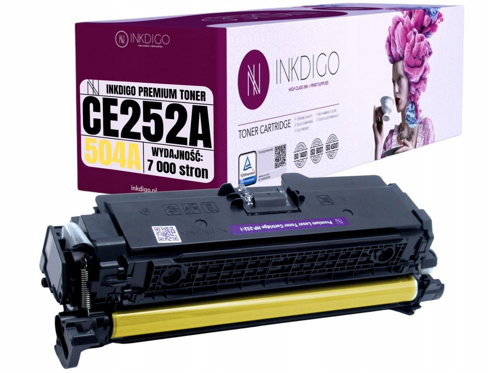 CE252A Toner 504A náhrada za Hp Color Laserjet CM3530 CP3525 CP3525X