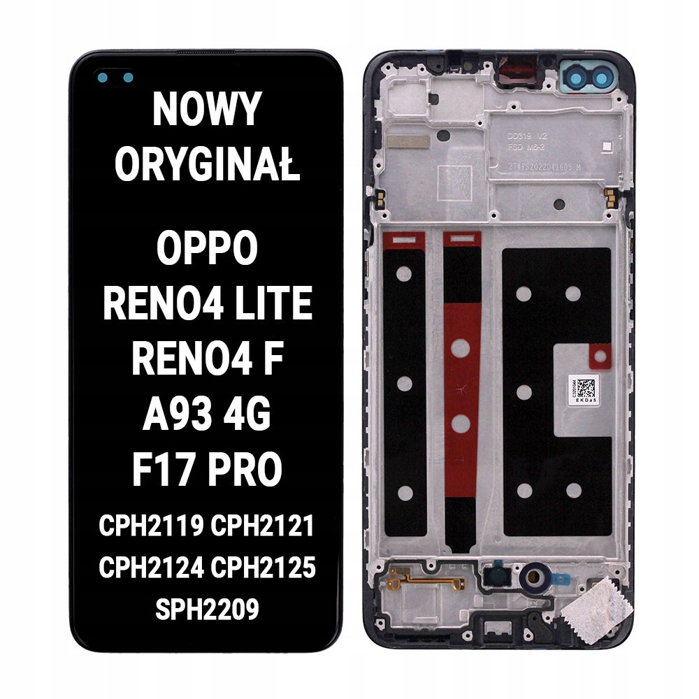 Org LCD displej Rámeček Oppo Reno4 Lite Reno4 F A93 4G F17 Pro