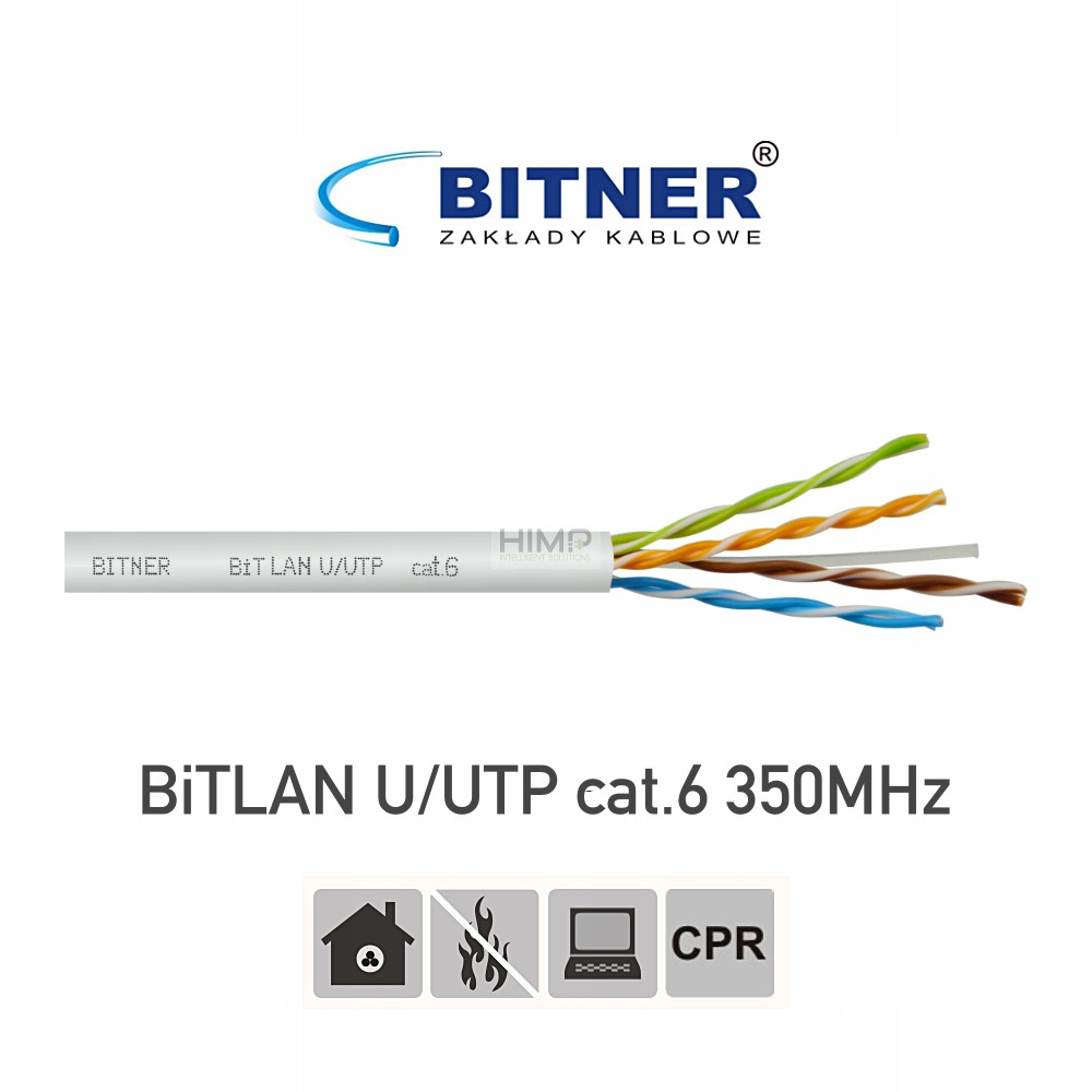 Síťový Kabel Utp cat.6 350MHz kroucený Bitner