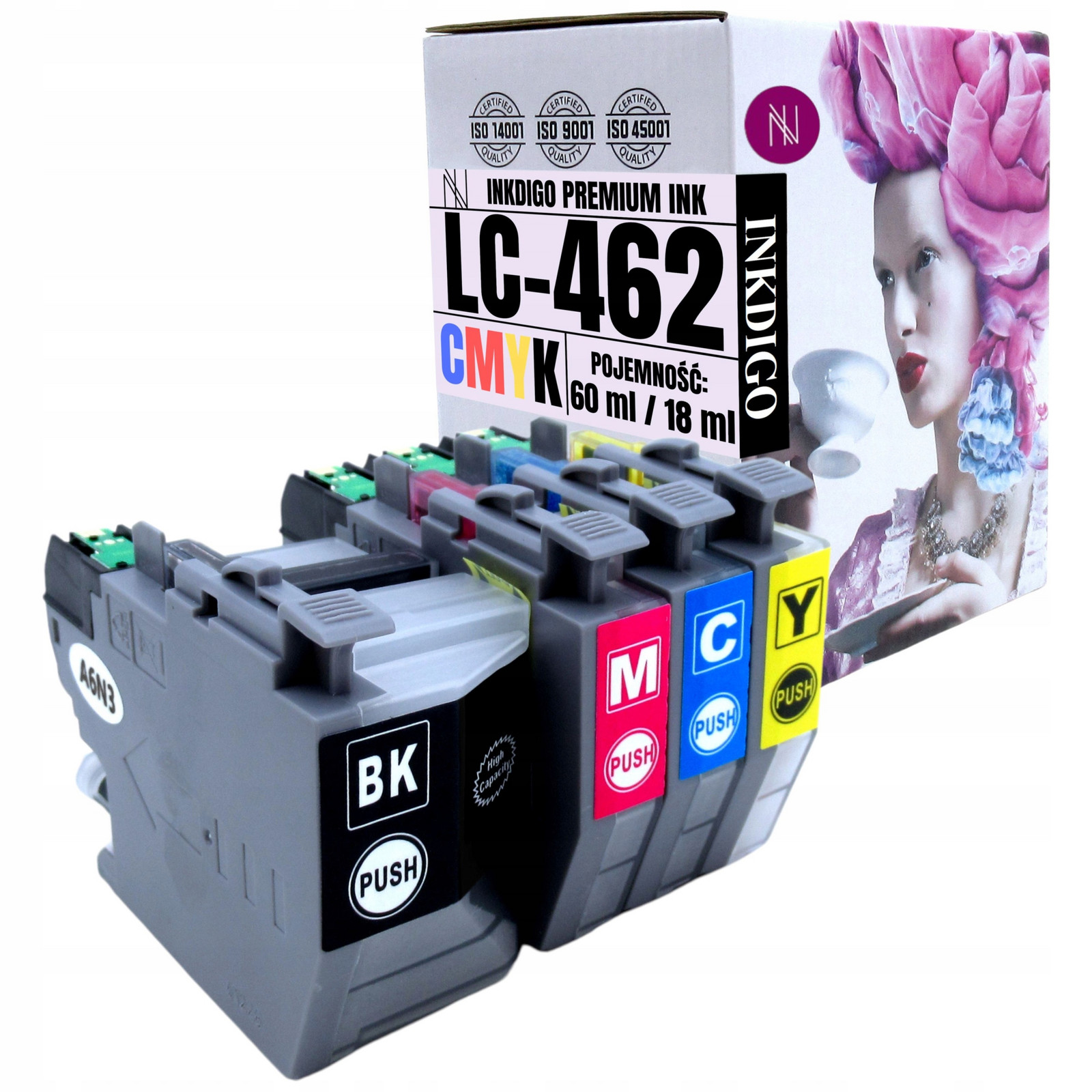 Náplně Do Tiskárny Brother MFC-J2340DW MFC-J3540DW Náhrady LC-462XL