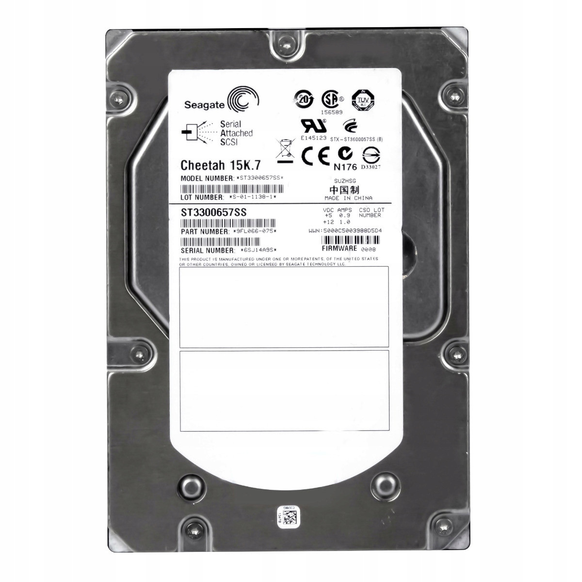Seagate Cheetah 15K,7 300GB 15K 16MB SAS-2 3,5'' ST3300657SS