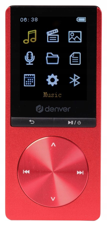 Přenosný MP4 přehrávač s Bluetooth Denver MP-1820 červená barva