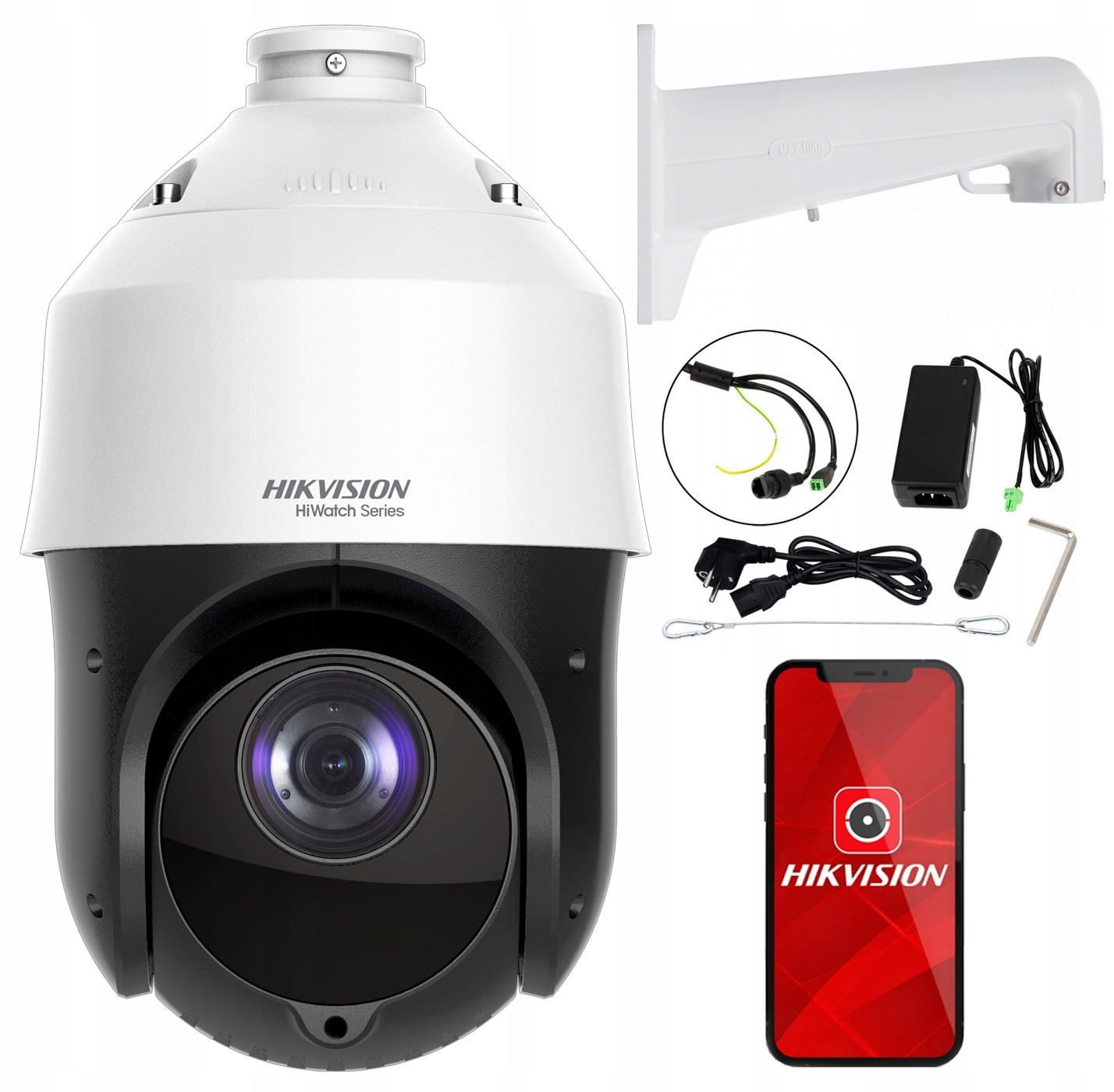 Otočná kamera Hikvision Ip Ptz Zoom x25 FullHD Výkonná IR100m Držák