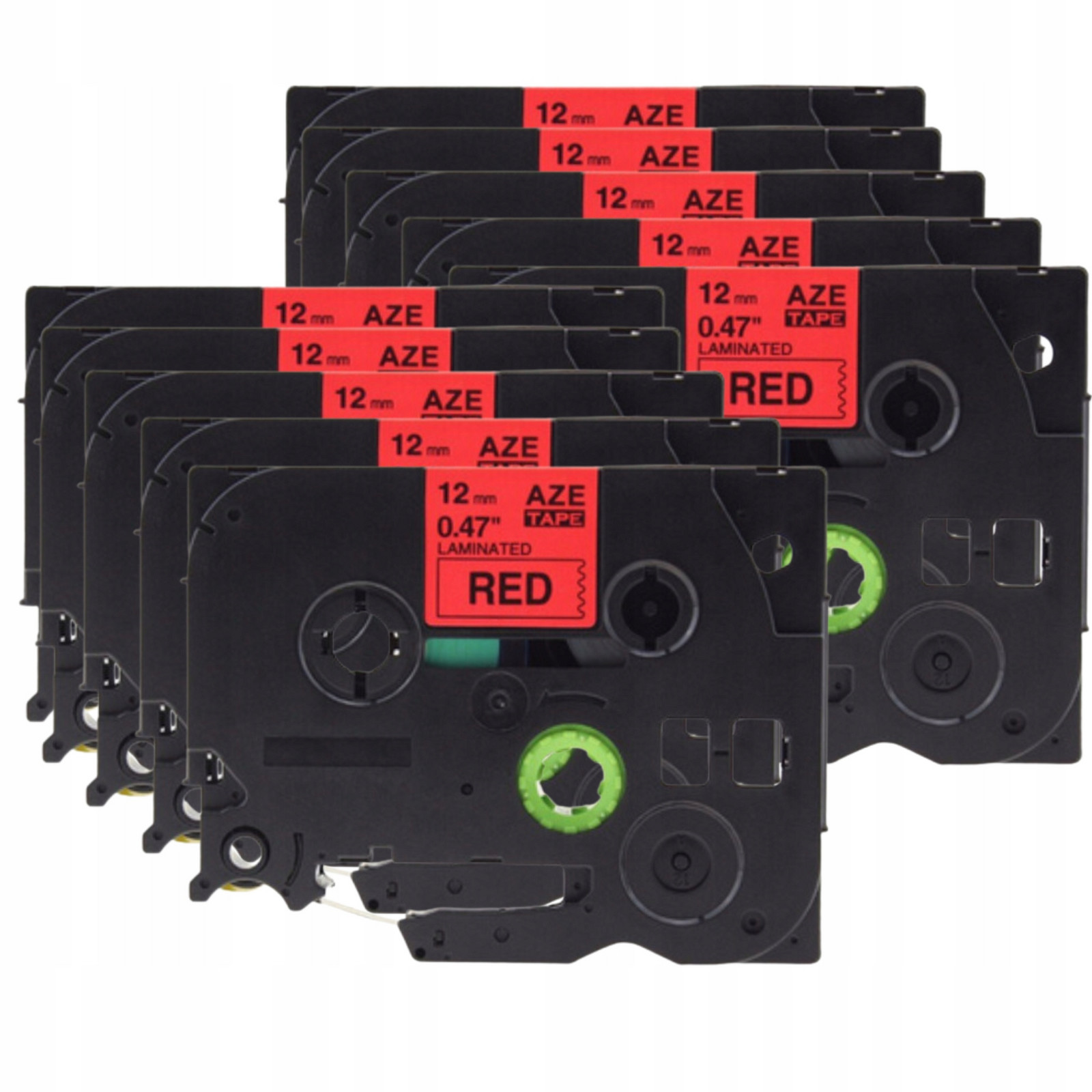 10x Páska pro Brother TZ-431 Černá na Červené Odolná A Spolehlivá
