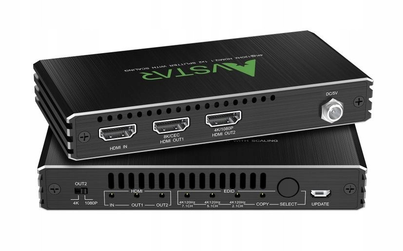 Hdmi 2.1 Splitter AVstar 4K@120Hz rozbočovač 1 x 2 Dolby Vision L456