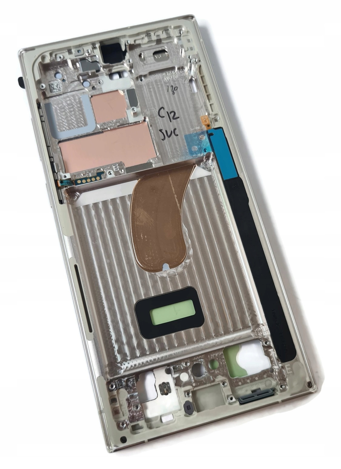 Org Tělo rámeček kryt pro Samsung Galaxy S23 Ultra (SM-S918), krémová