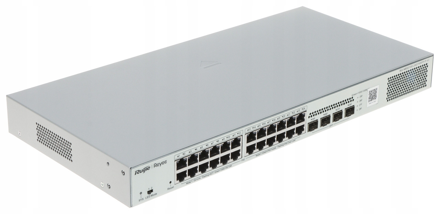 Switch Poe RG-NBS3100-24GT4SFP-P-V2 24PORTOVÝ Reyee