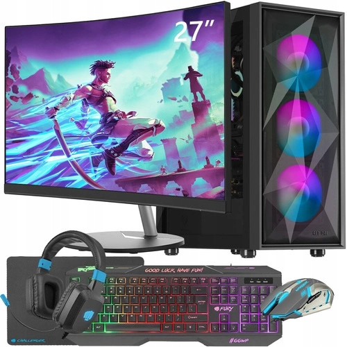 Počítač AM5 Ryzen 7500F RX6600 32GB DDR5 Ssd 1TB Win 11 Monitor 27