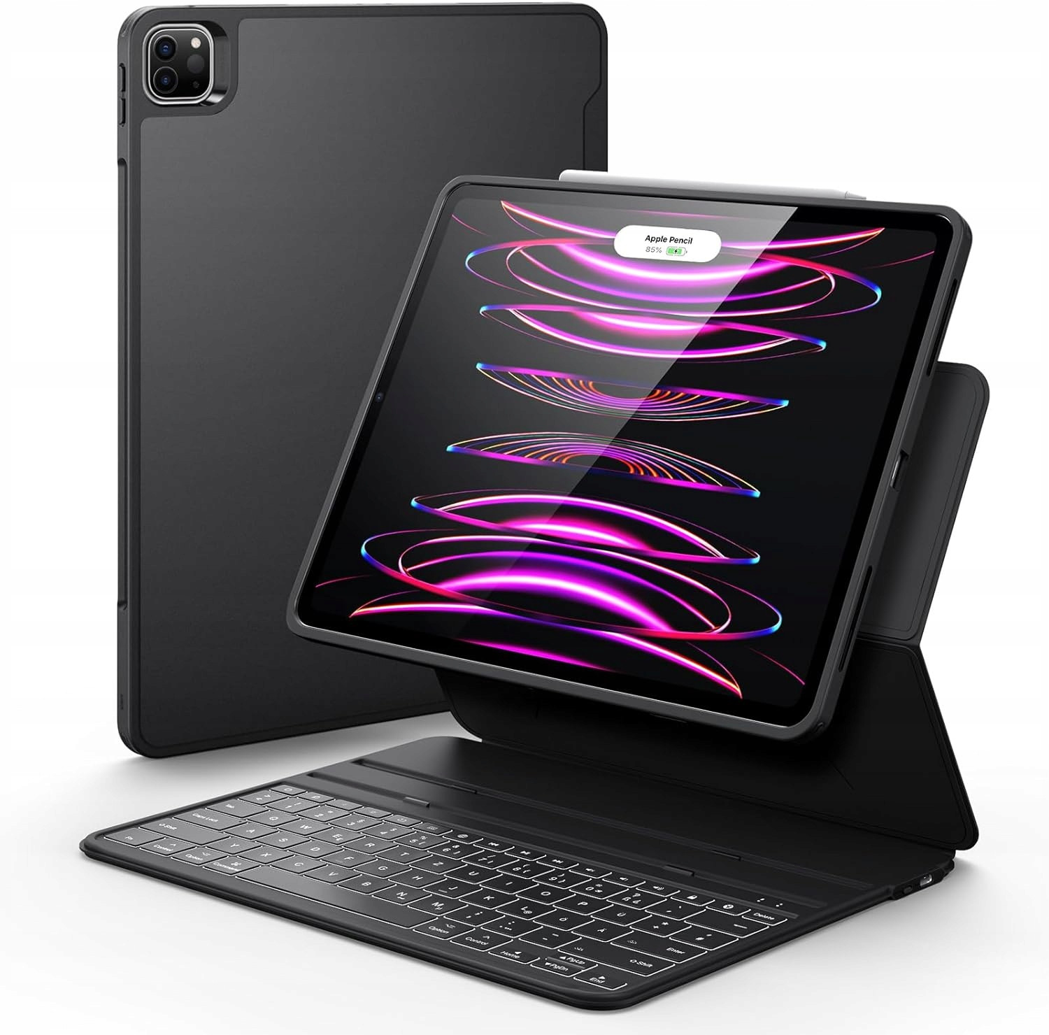 Pouzdro s klávesnicí Esr Ascend Case Lite, pro iPad Pro 12.9 2022/2021, černé