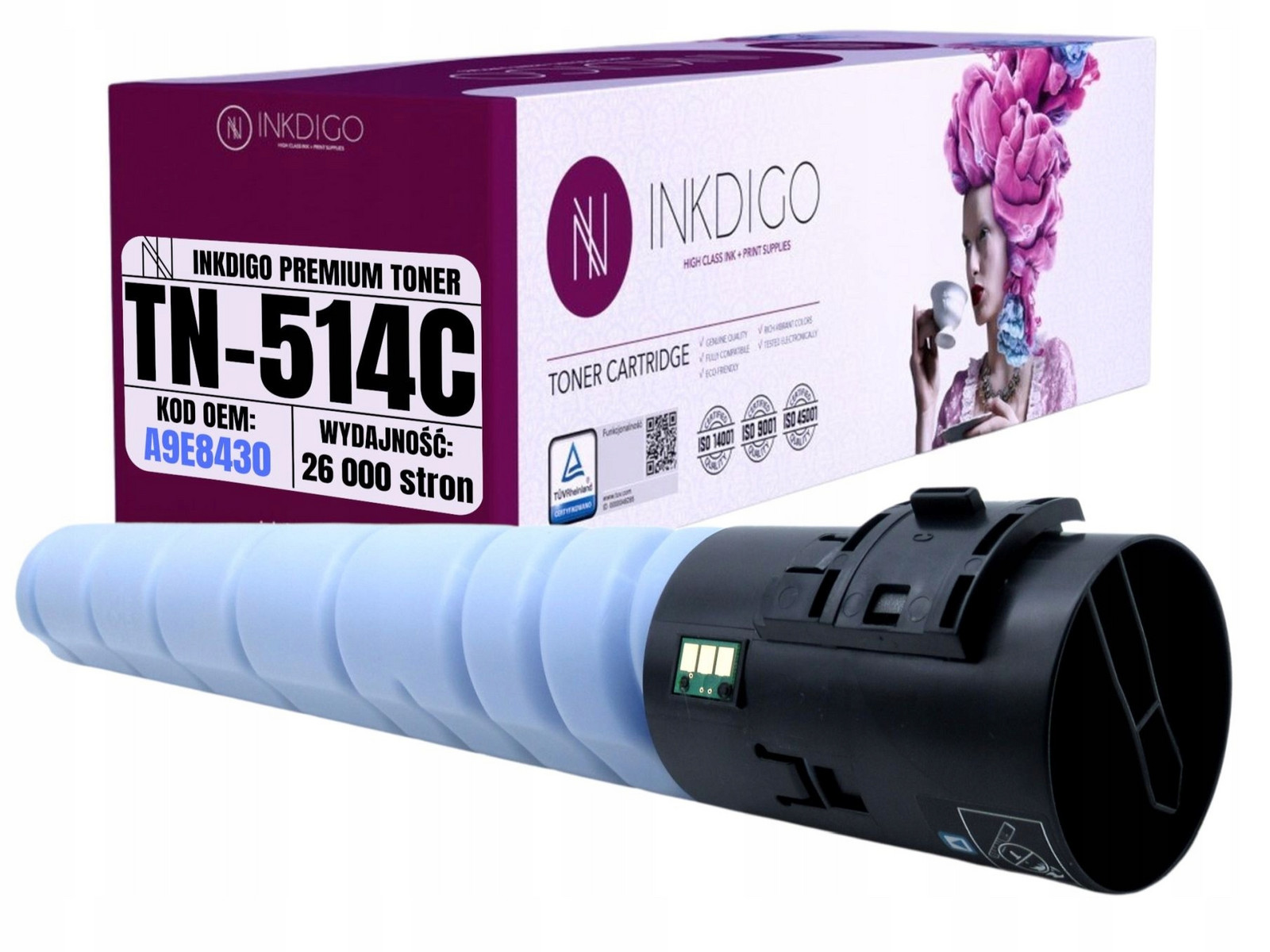 TN514C Toner Náhrada Pro Tiskárny Konica Minolta Bizhub C458 C558 C658