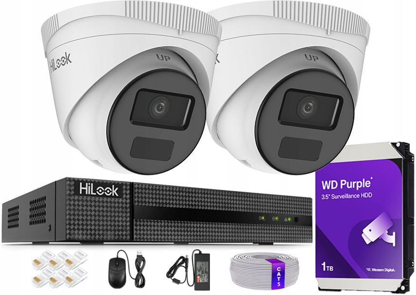 Ip monitorovací set pro rozšíření 2x 4Mpx Rekordér HiLook by Hikvision