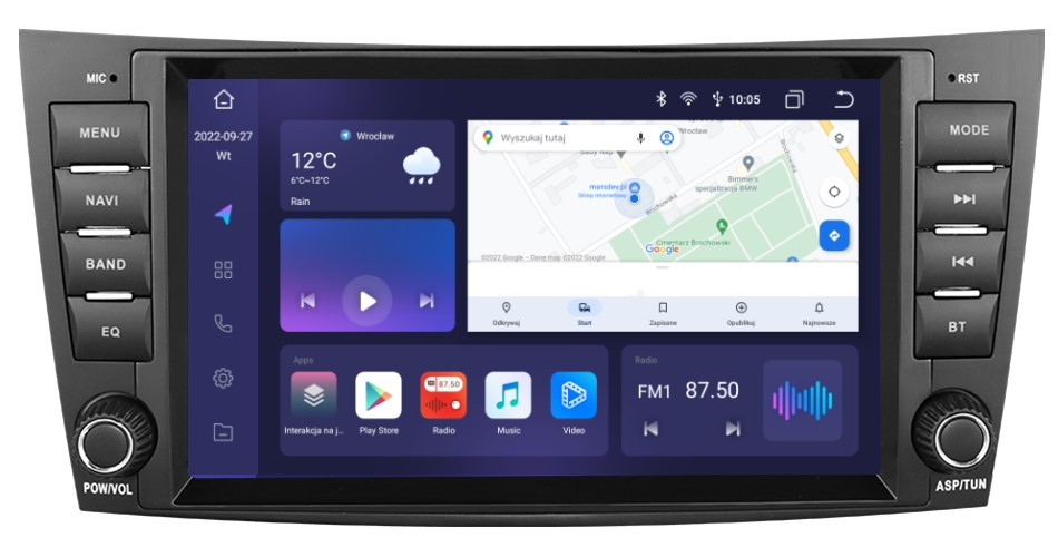 Radio 2DIN Navigace Android Mercedes Benz G W463 6/128 Gb Dsp Carplay Lte