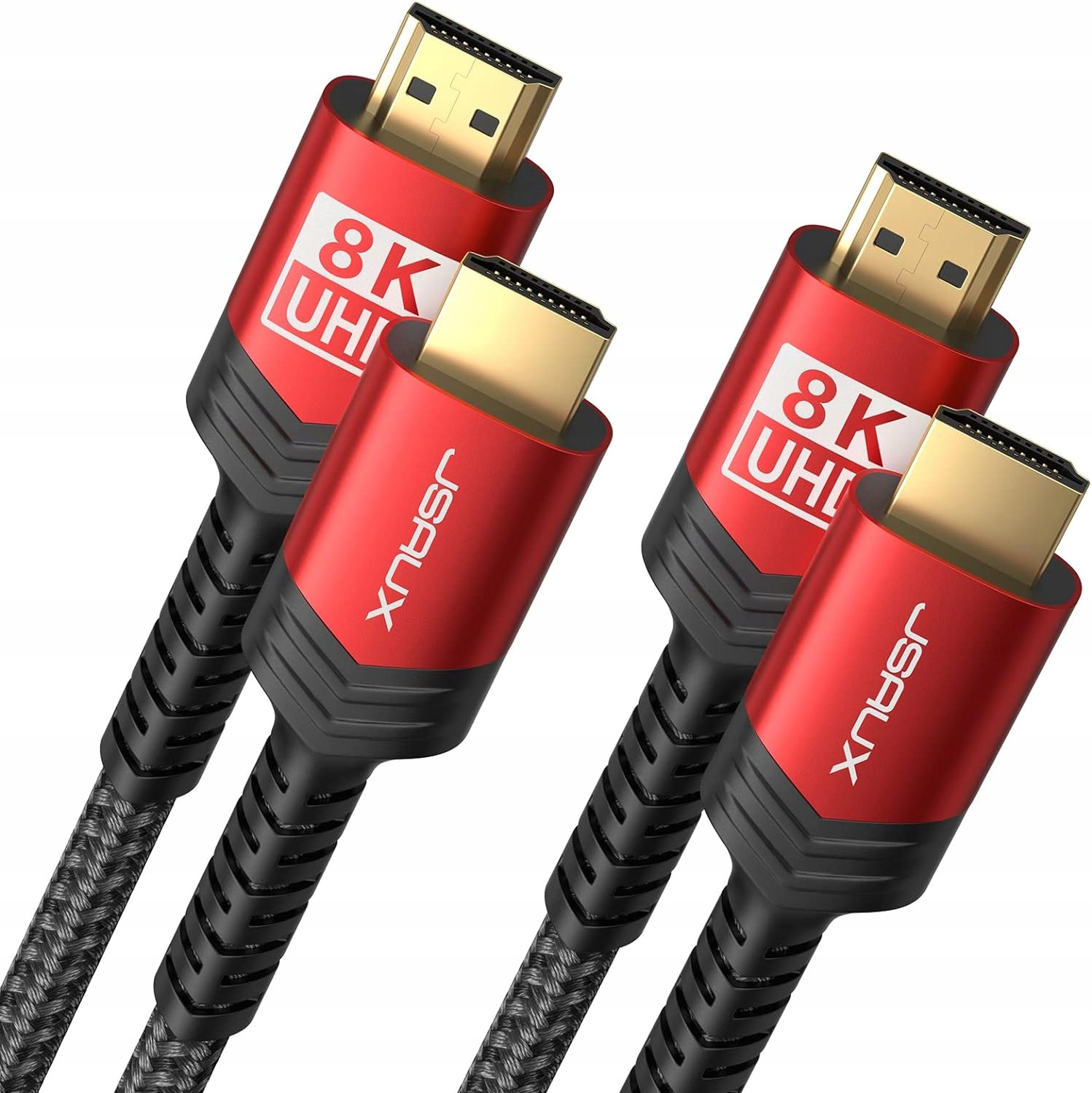 Hdmi kabel Jsaux 7,5 m, dlouhý optický kabel Hdmi 2.1 48 Gb/s, 2 ks