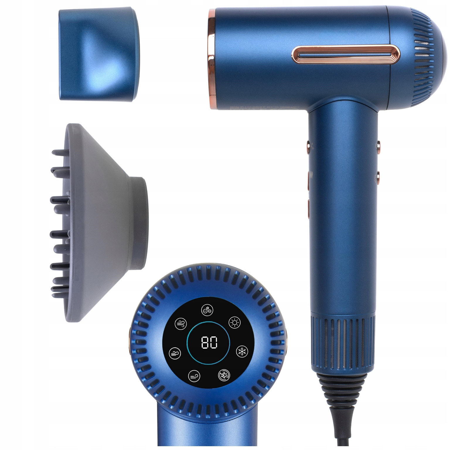 Vysoušeč vlasů s Ionizací s Led bezkartáčovou technologií Extra Silná