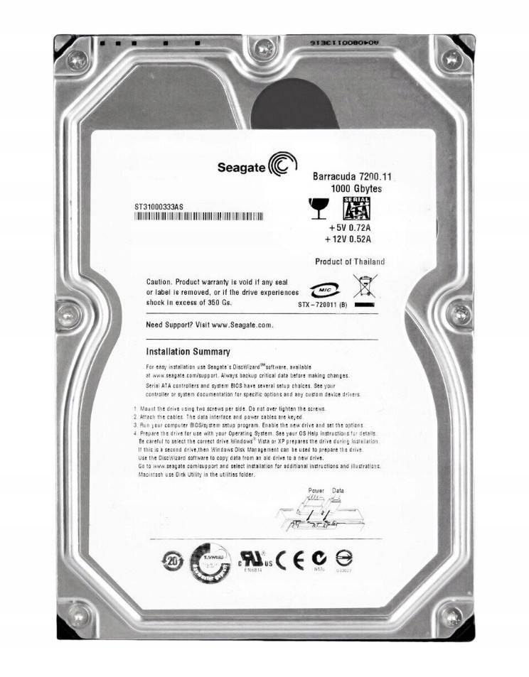 Pevný Disk Seagate ST31000333AS 3,5