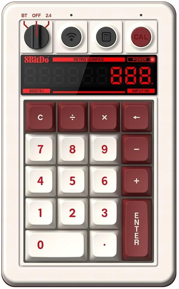 Numpad Mechanický s kalkulačkou 8Bitdo Retro Mechanical Numpad F Edition