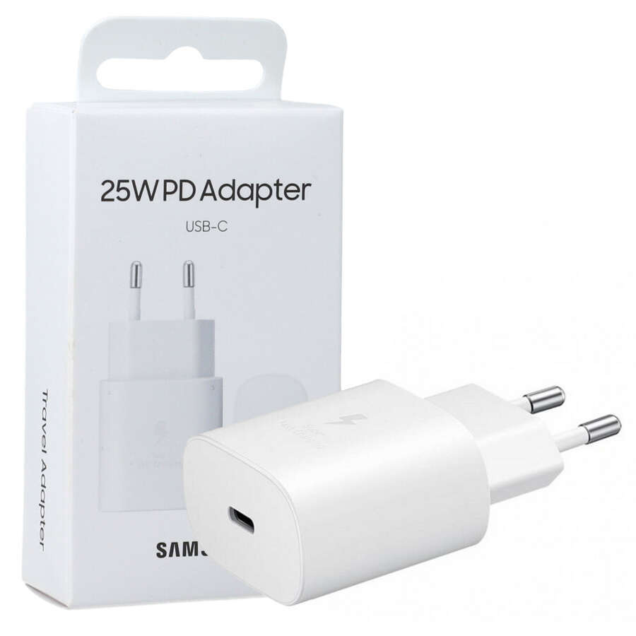 Originální síťová nabíječka Samsung 25W EP-TA800NW Adaptér typ C Pd bílá