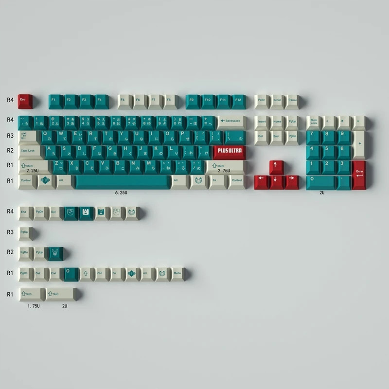 Klávesy pro Mechanickou klávesnici Pbt Profile Cherry 129ks Gmk Deku
