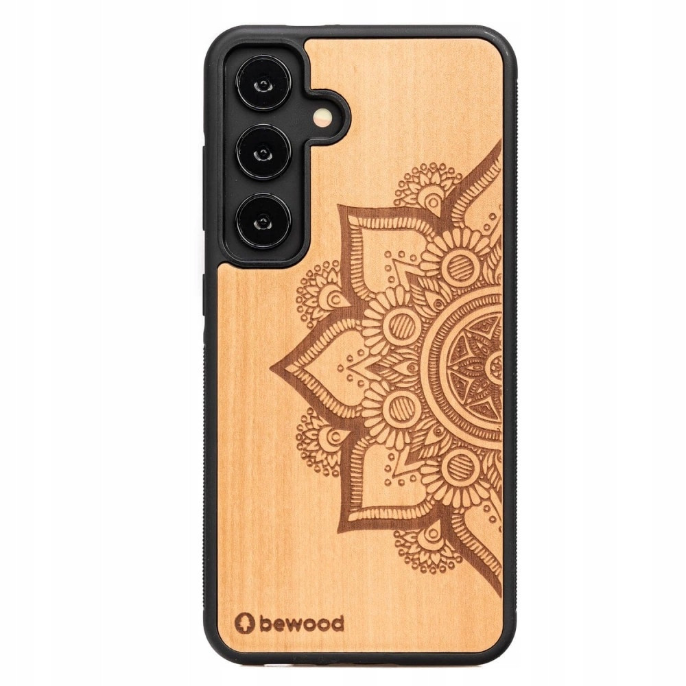 Pouzdro Bewood Mandala Jabloň dřevěné na Samsung Galaxy A55 5G světle hnědé