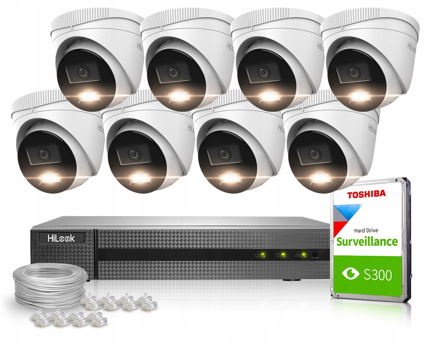 Monitorovací sada 6x IPCAM-T4-30DL 4MPx Dual-Light HiLook by Hikvision