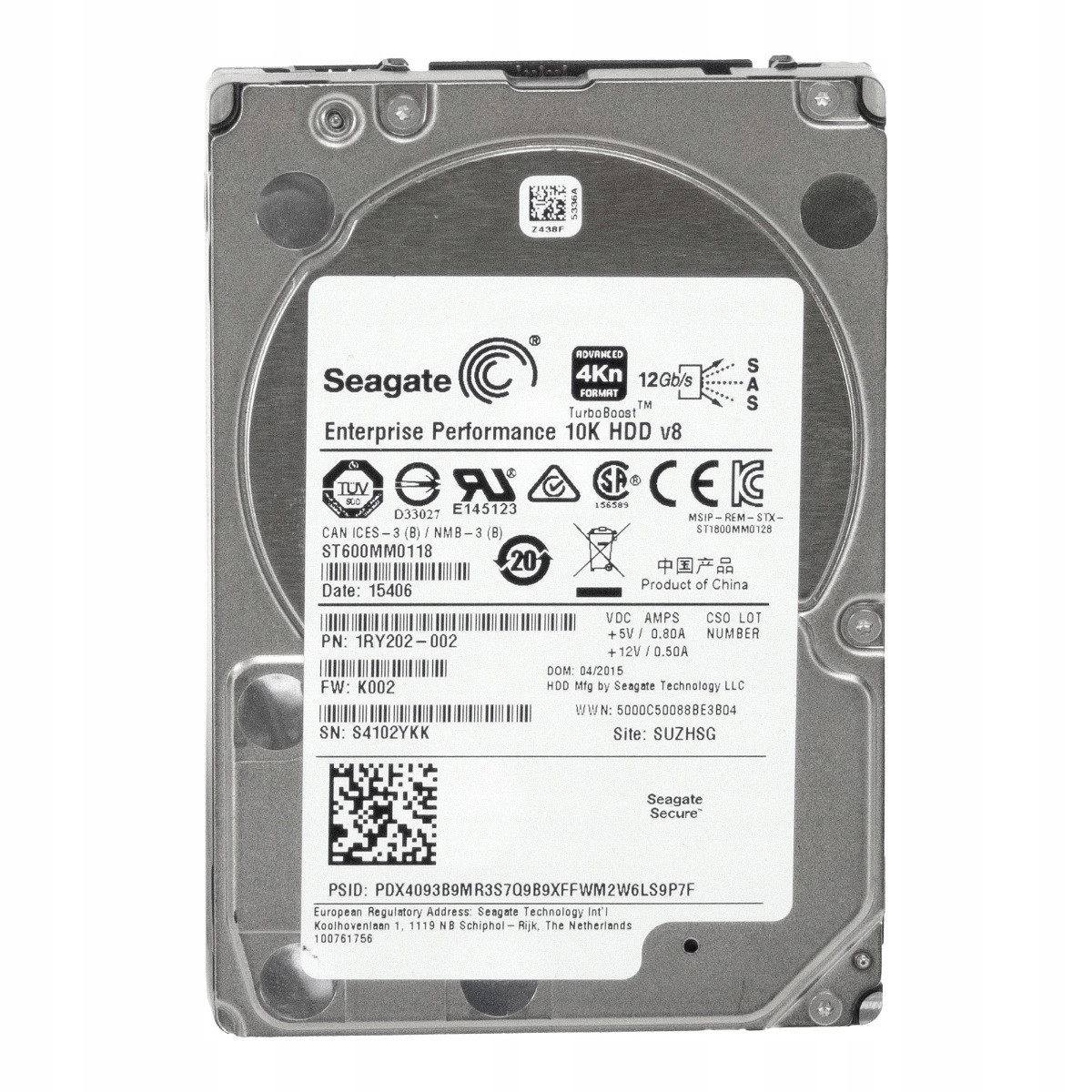 Seagate 600GB 10K 128MB SAS-3 2,5'' ST600MM0118