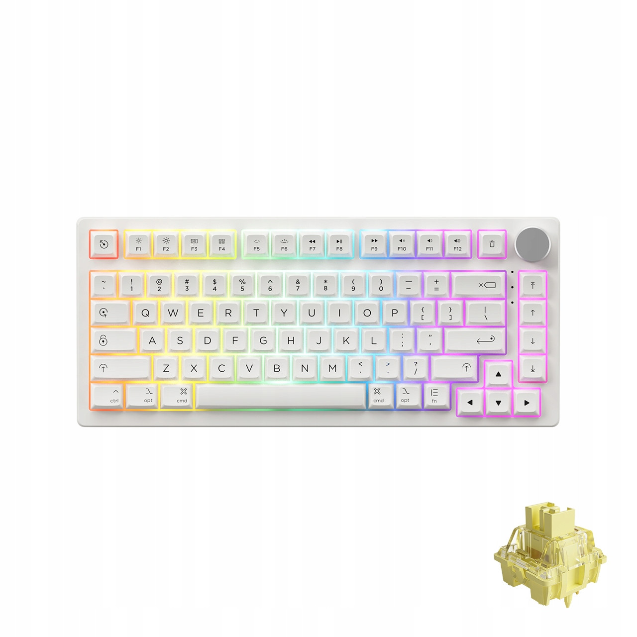 Akko PC75B Plus Air Bezdrátová mechanická klávesnice Cream Yellow Pro