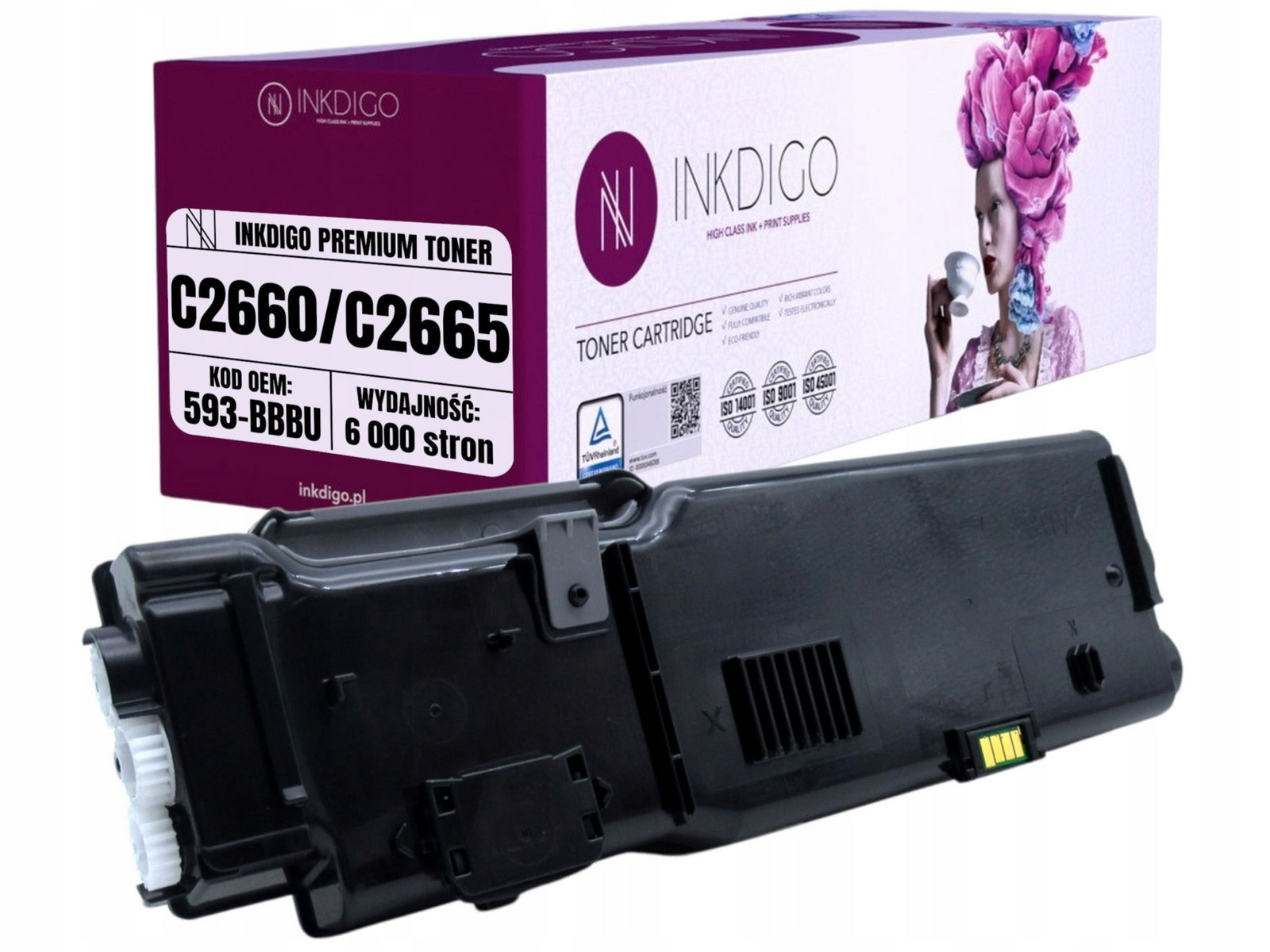 Toner náhradní 593-BBBU pro tiskárny pro Dell C2660dn C2665dnf