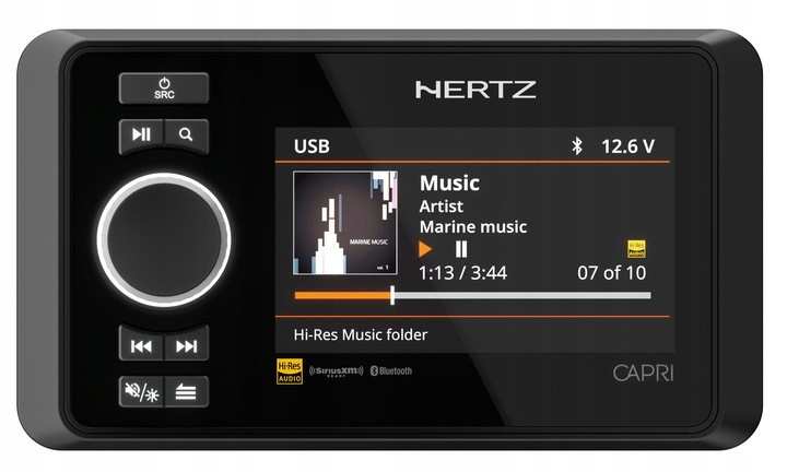 Hertz Capri H100 Radio Marine High-End pro jachtu Dsp Hi-Res Audio