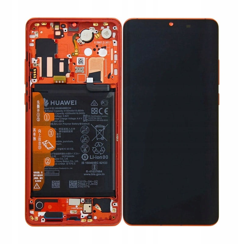 Org LCD displej Huawei P30 Pro Oranžový (amber Sunrise) S Rámečkem