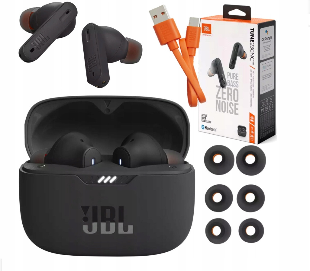 Bezdrátová Sluchátka Jbl Tube 230NC Tws Černá Bass Bluetooth