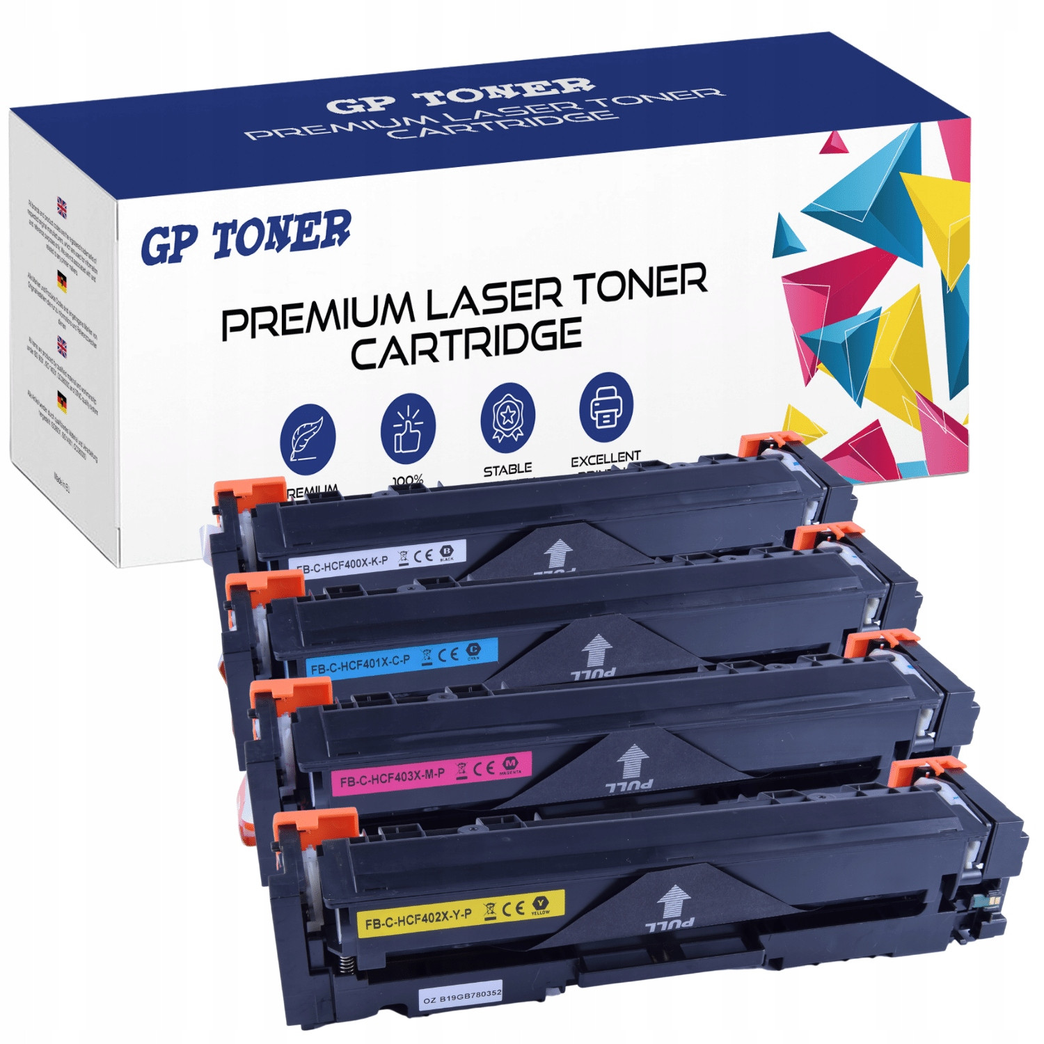 4x Toner Pro Hp Color Laserjet M274n CF400x