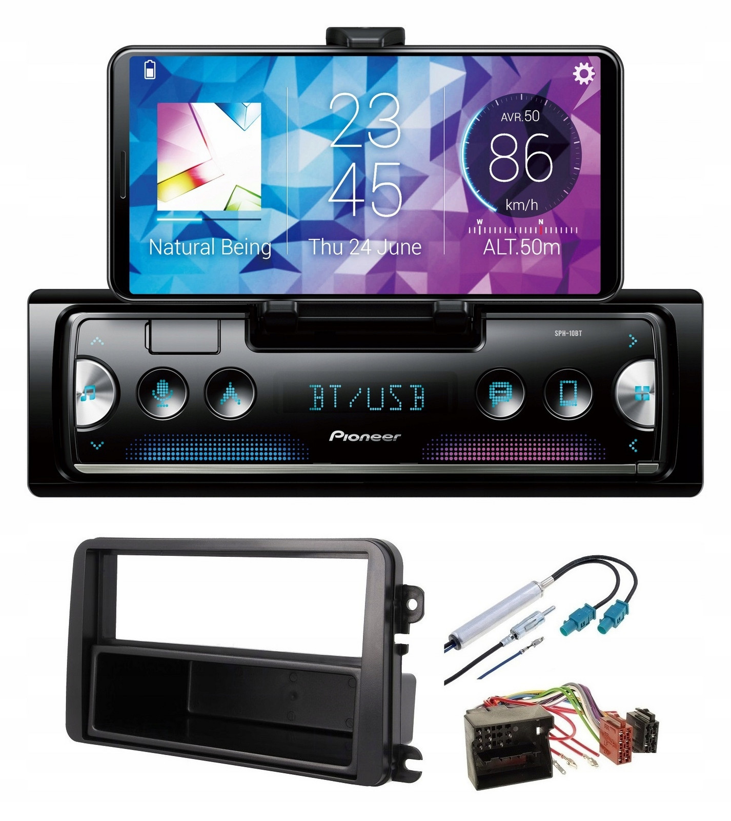 Pioneer SPH-10BT Rádio Vw Golf 5 Passat B6 Caddy