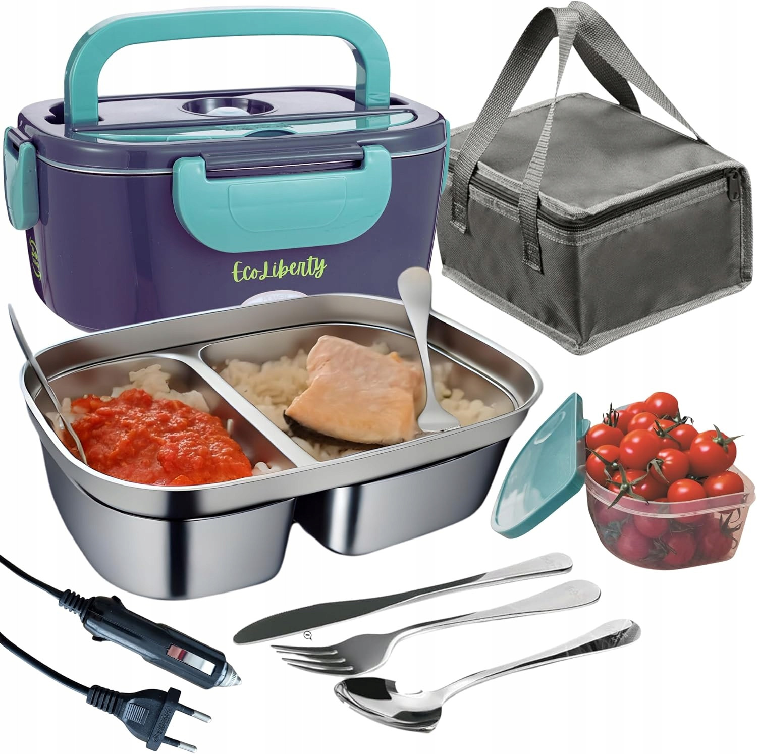 Ecoliberty Elektrický Krabička Na Oběd 80W 3V1 1.5L