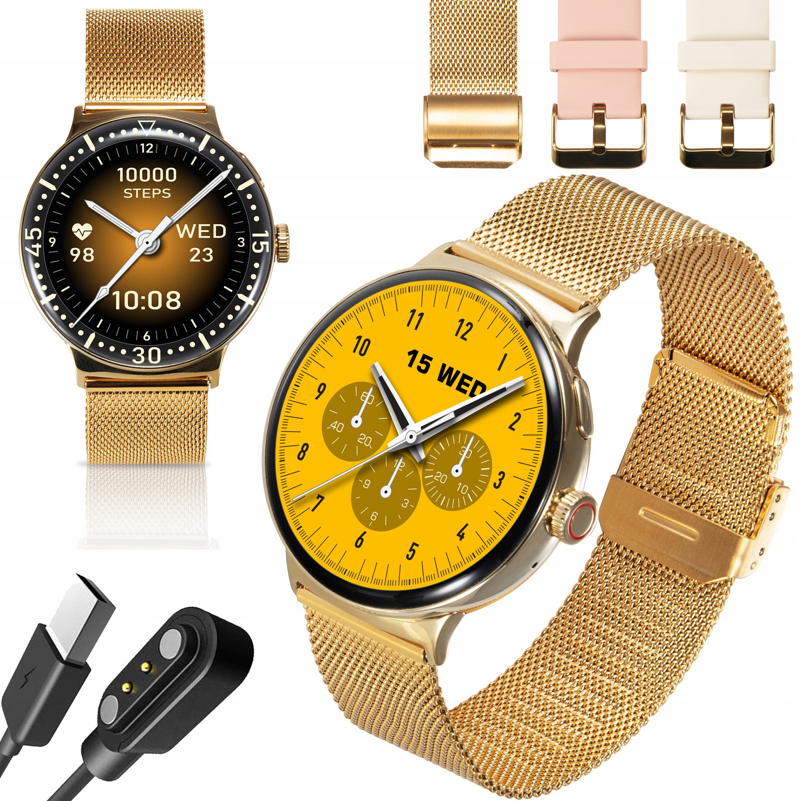 Chytré Hodinky Dámské Oled Hodinky Pl Menu Hovory Smart Watch 3 Řemínky