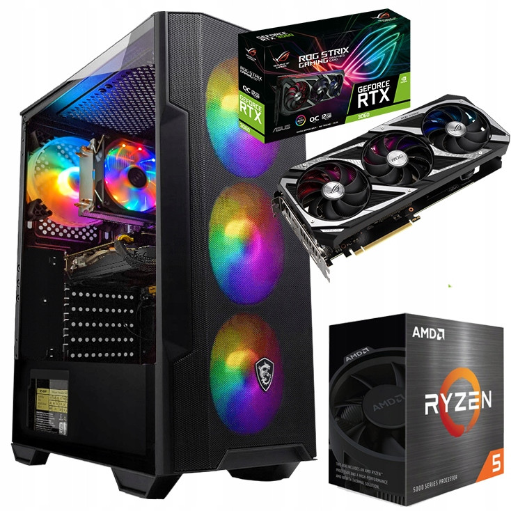 Herní Pc Vortex R7 Ryzen 7 5700X /rtx 4070/32GB/1TB M.2 WIN11